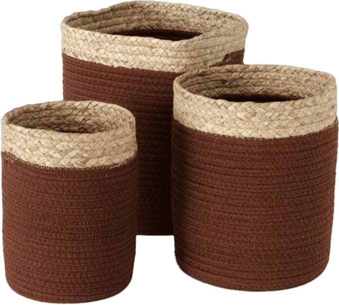 Zeegras Mand Bruin 3 st. - Ø 26 cm