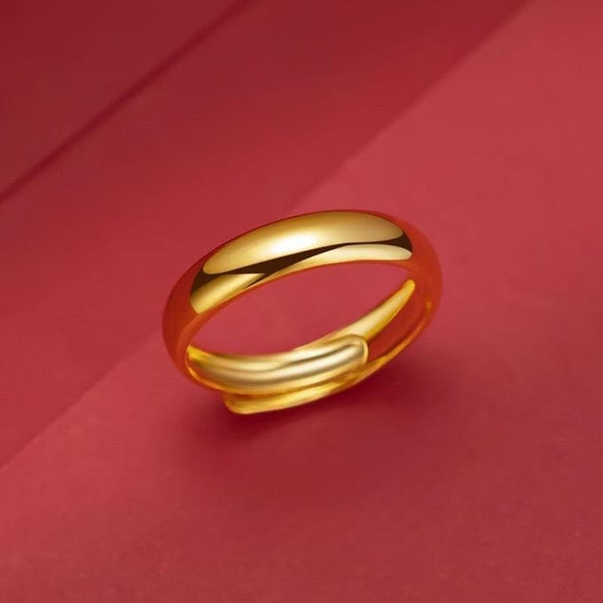Ancient Heritage Plain Ring, Smooth Ring for Women, Adjustable Opening, Same Ring for Men and Women brown