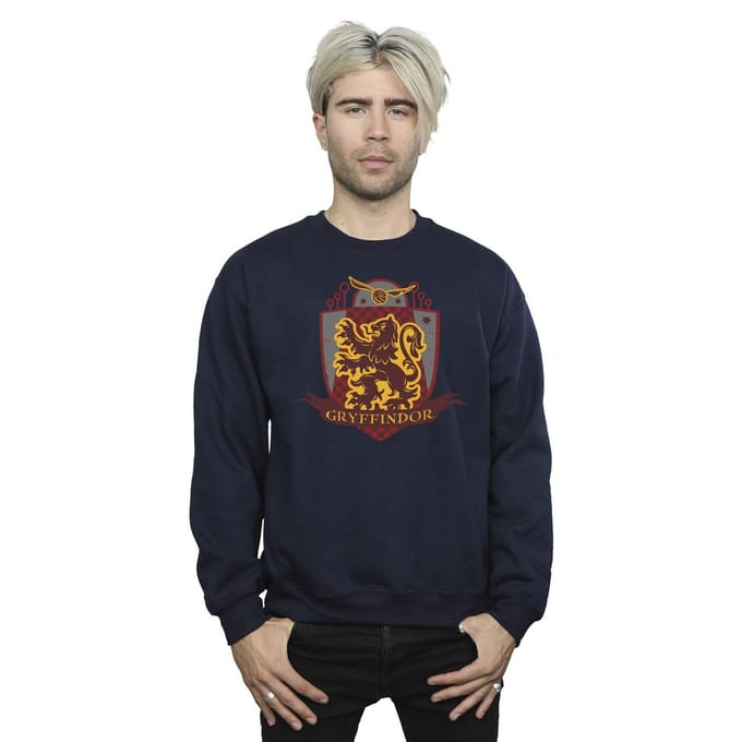 Harry Potter Heren Gryffindor borstembleem Sweatshirt (Marineblauw)