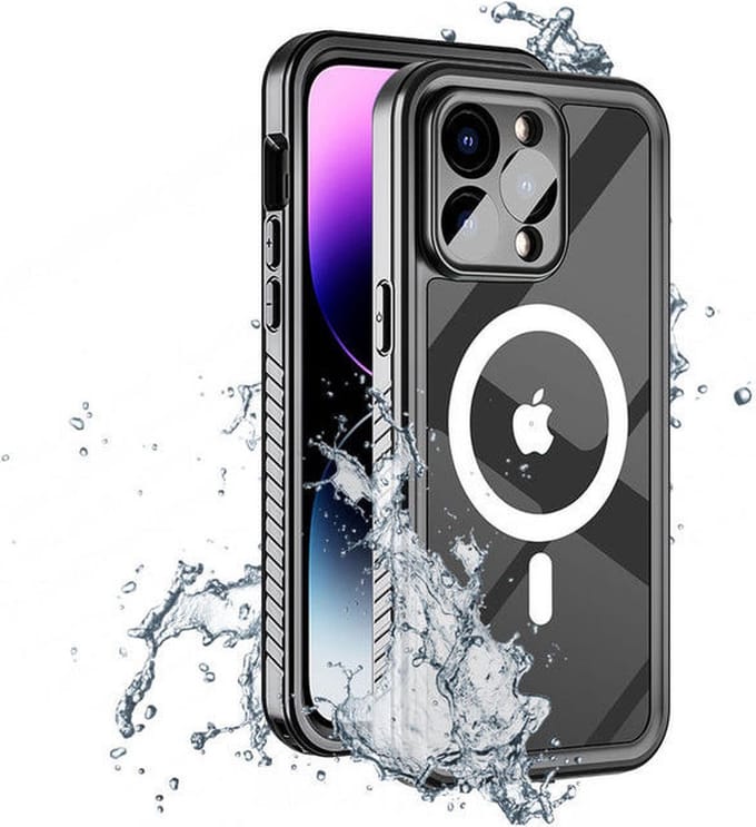 Armor X Waterdicht MagSafe Hoesje Transparant Geschikt voor Apple iPhone 14 Pro