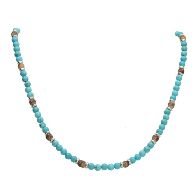Bela Donaco - Ketting Bohemian B4 – Turquoise – Sterling Zilver