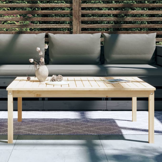vidaXL - Tuintafel - 121x82,5x45 - cm - massief - grenenhout
