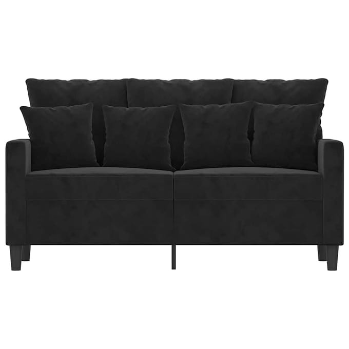 vidaXL - Tweezitsbank - 120 - cm - fluweel - zwart