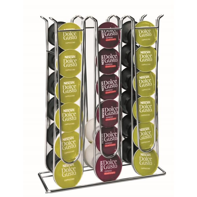 Ibili - Capsuleshouder Dolce Gusto, 36 Capsules, Verchroomd Staal