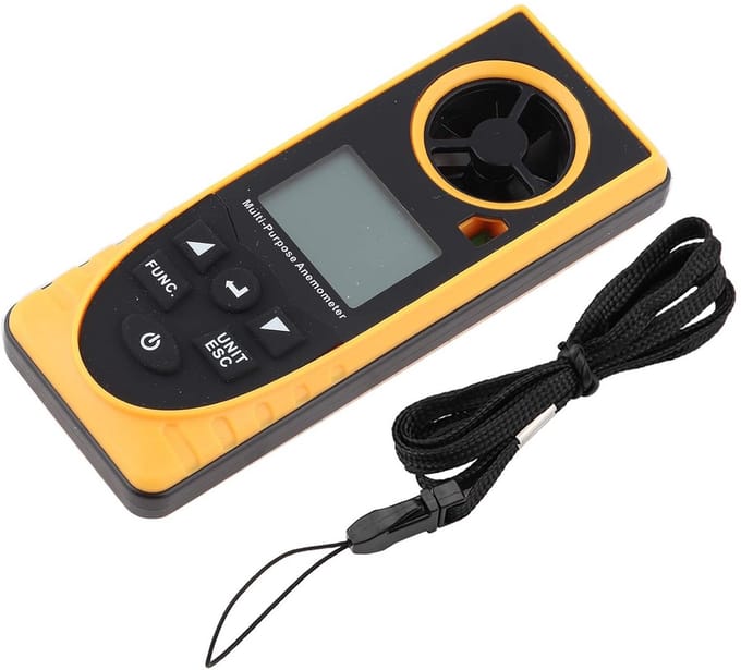 Digitale Anemometer - Professionele Lucht Snelheidsmeter met Temperatuur en Vochtigheid