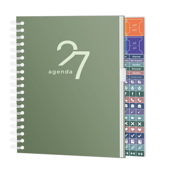 Agenda 2027 – A5 – Weekagenda – Hardcover – Groen