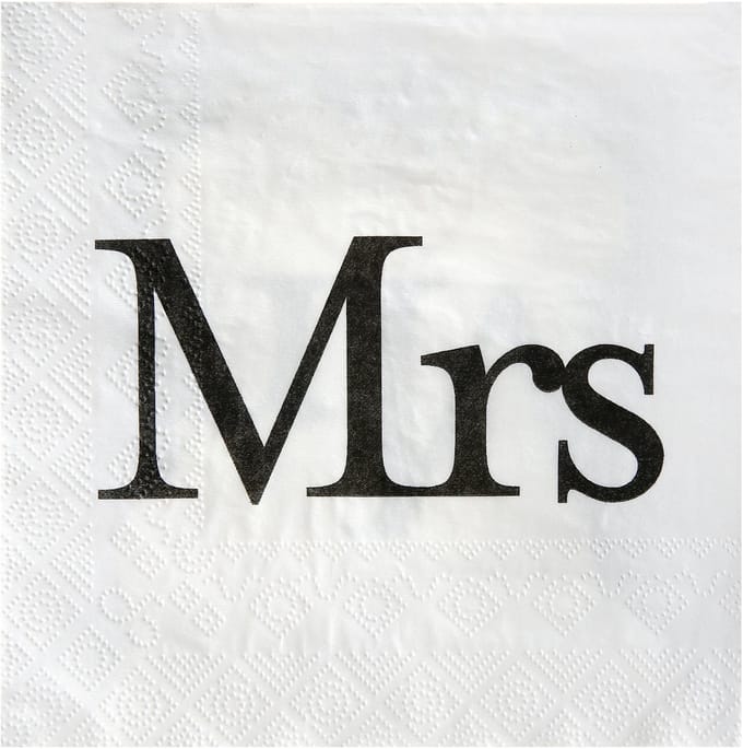 Santex Mrs servetten - 16.5 x 16.5cm - 20 stuks