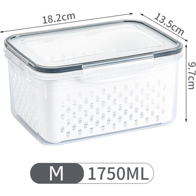 Fruit Schoonmaakmand Koelkast Voedsel Bewaarcontainer Met Deksels Met Zeef Keuken Opbergdozen Fruit Groente Organizer