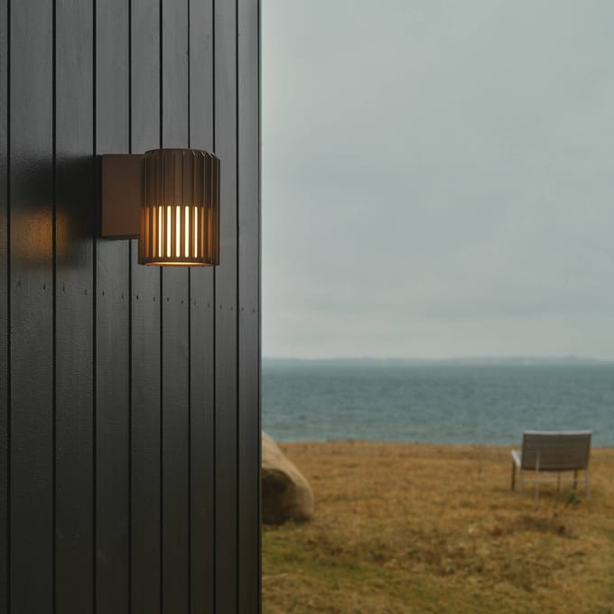 Nordlux Buitenwandlamp Aludra Seaside, aluminium, bruin metallic