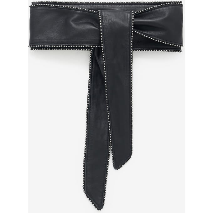 IRO Paris Nera Chain Strs Obi Belt Black / Strass Taglia: 70 | Cinture Outlet | Donna | Nero