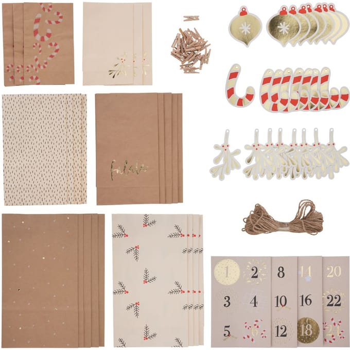 Kerstkalender Set 'FALALA', 97-delig