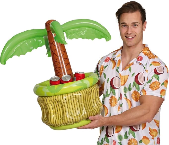 Opblaasbare Koelkast - Palmboom Vorm - Feestjes Buiten - Houdt Drankjes Koel - 178 cm - Groen