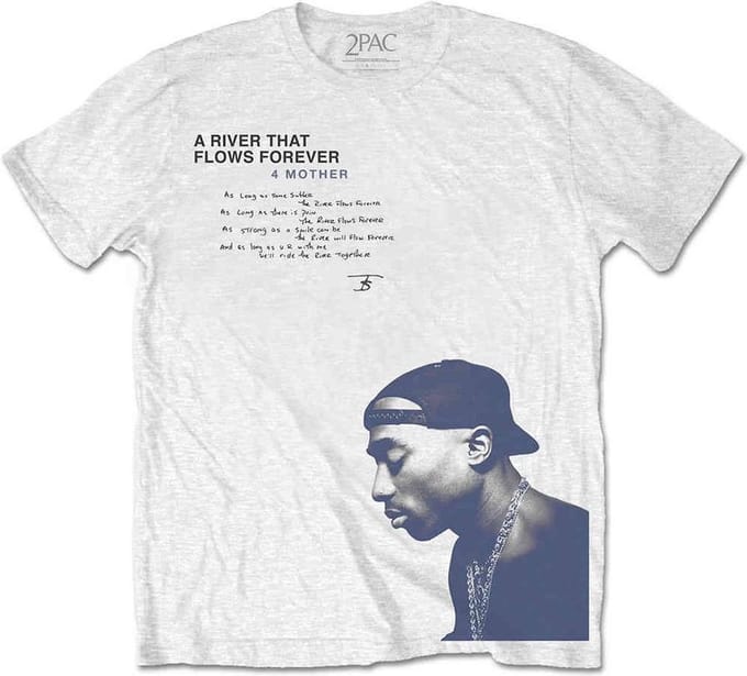 Tupac - A River ? Heren T-shirt - S - Wit