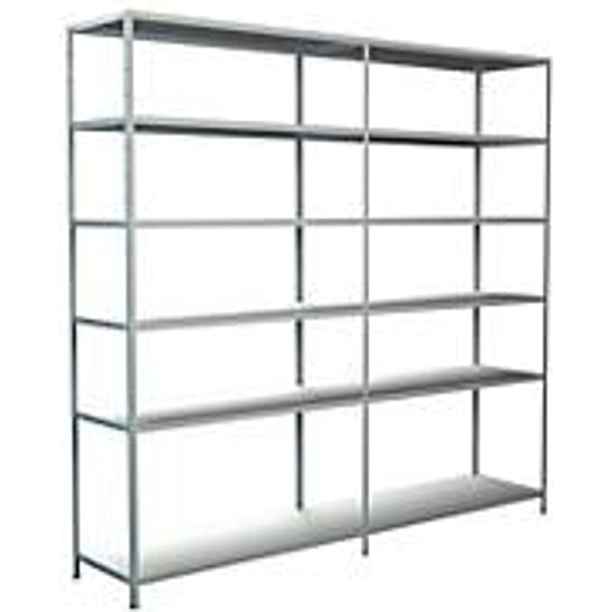 Legborden zonder grendels, H 2300 x B 2400 x D 500 mm, wit