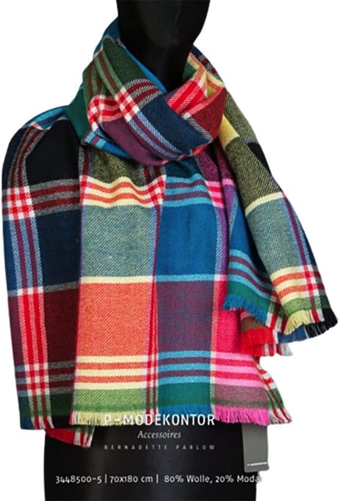 Winter Sjaal Dames Sjaal Multicolor Geruit