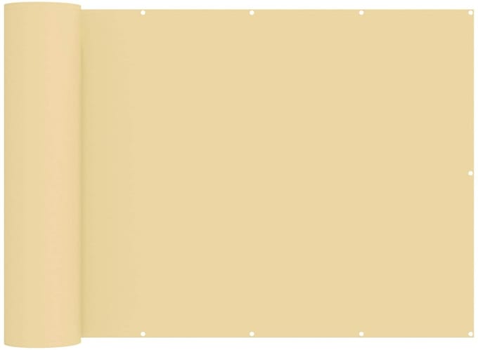 vidaXL - Balkon - Privacy - Scherm - 150 - x - 500 - cm - Polyester - Zand