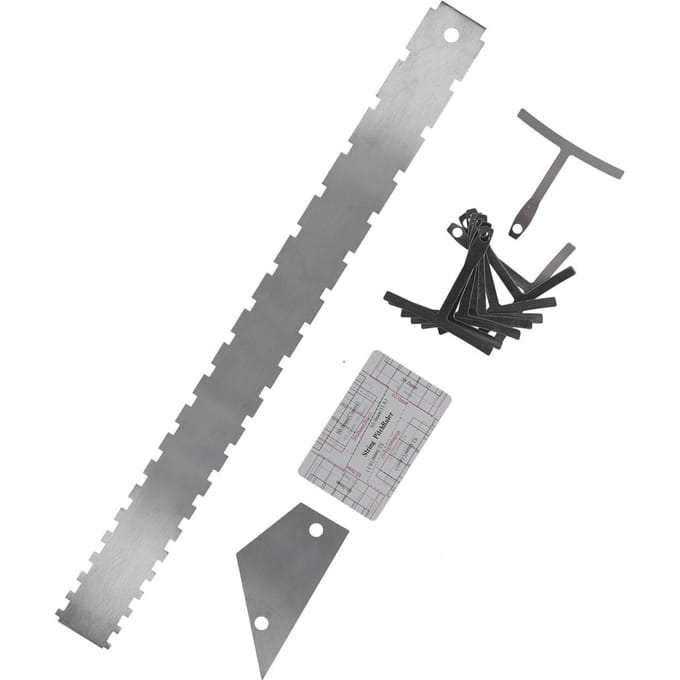Ensemble d'outils de mesure pour guitare, manche argenté, arc, nivellement des cordes, règle, jauge, pour luthier gray