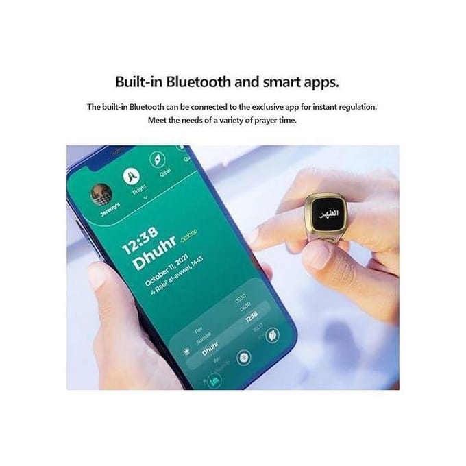 Tasbih Ring - ALGEMEEN - 20 mm - OLED Scherm - Waterdicht - Slimme Teller