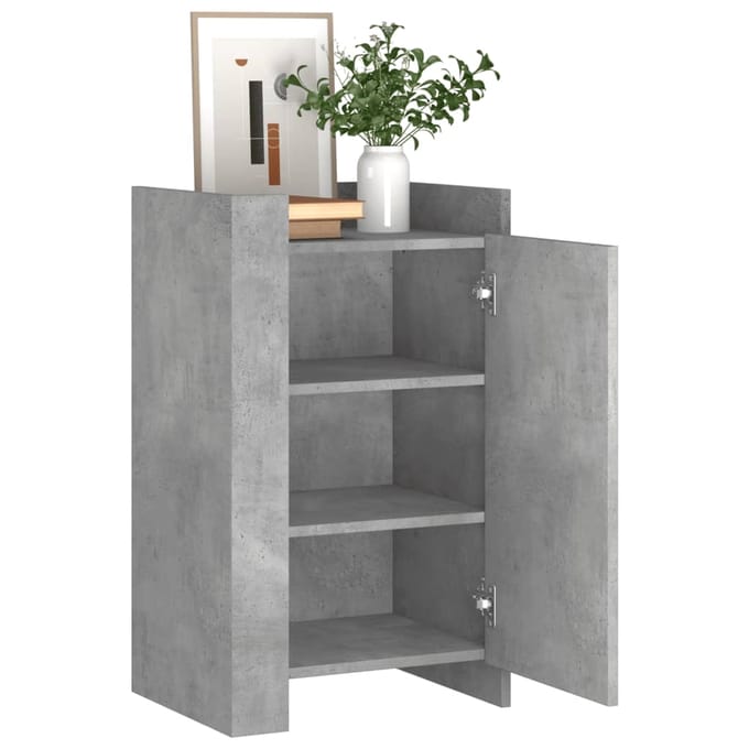 vidaXL - Dressoir - 45x35x75 - cm - bewerkt - hout - betongrijs
