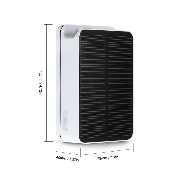 Anself 5V Zonne-energie Oplaadbare Zuurstofpomp Luchtpomp Vissen Zuurstofpomp Beluchter met Luchtstenen white