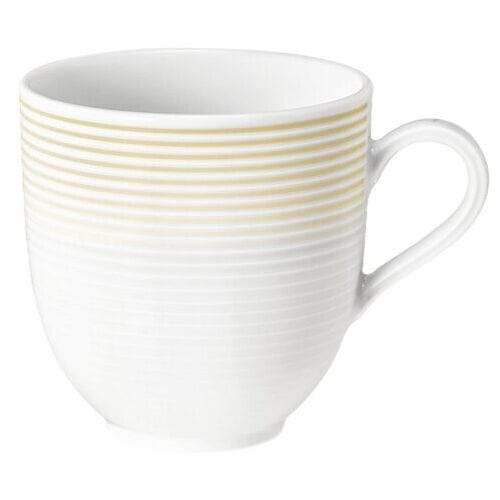 (6 stuks) SELTMANN WEIDEN Latte kop Tulp - 0,37 liter - Zandbeige Wit / Geel