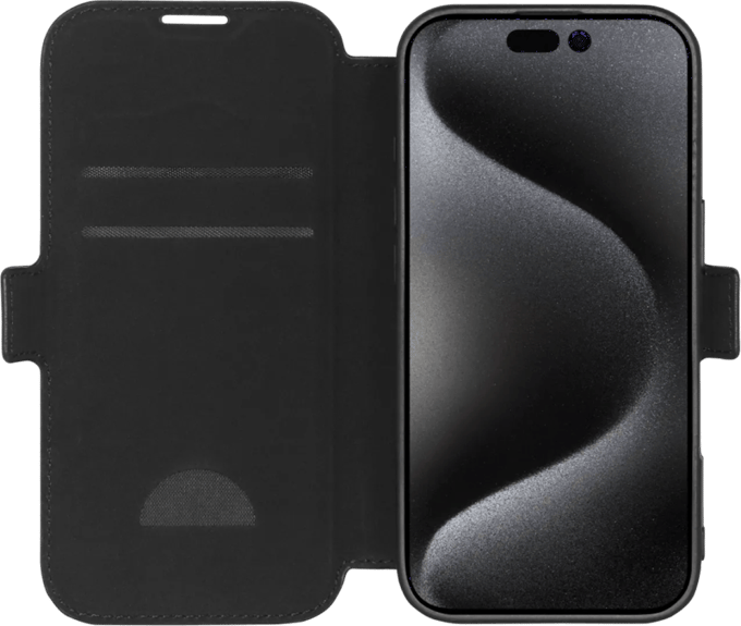 BlueBuilt Apple iPhone 16 Pro Book Case Leer Zwart