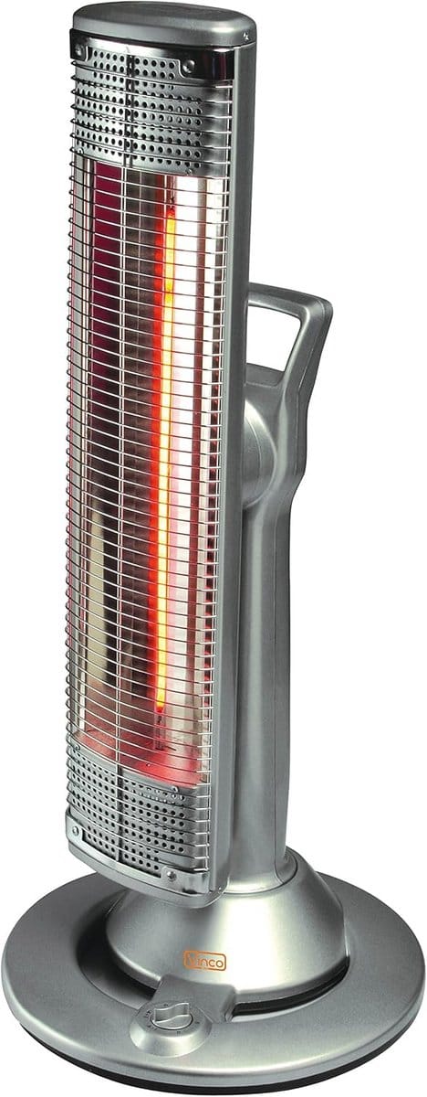 Draaibare Carbonverwarmer 900W met Afstandsbediening - Grijs