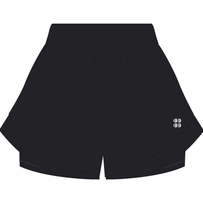 Sweaty Betty Tempo Run Shorts ZWART - Maat S