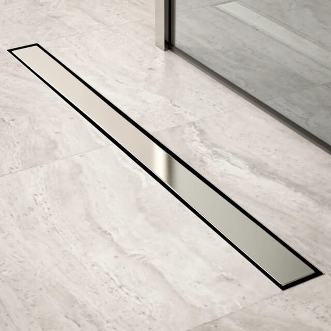 Douchegoot - 90cm - Tegelrooster - RVS - Met Flens - PRE-ORDER