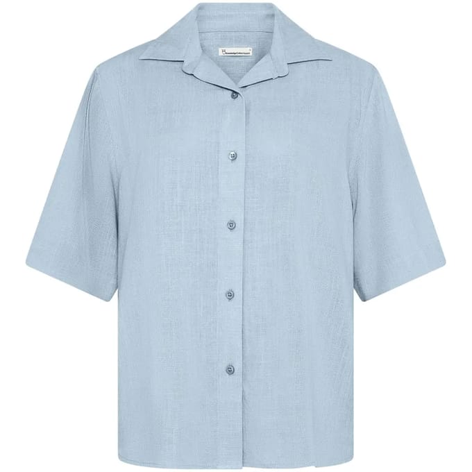Dameshemd KnowledgeCotton Apparel Loose Linen-mix