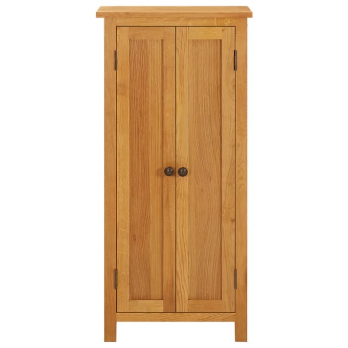 vidaXL - Opbergkast - 50x22x110 - cm - massief - eikenhout