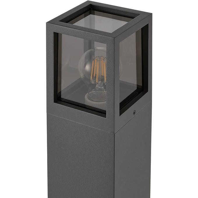 Deko-Light Facado II tuinpadverlichting, hoogte 65 cm, grijs/rook, 11 x 11 cm IP65