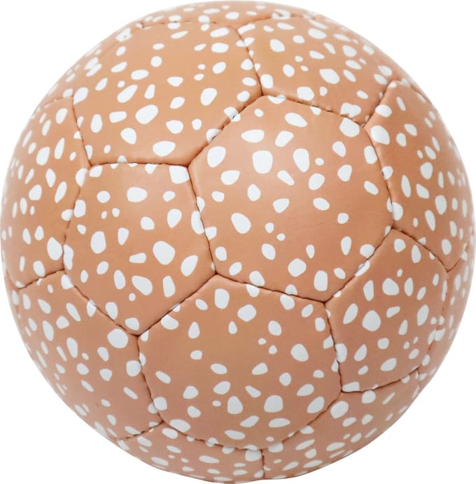 vanPauline - voetbal - kind- perzik - white dots - maat 3