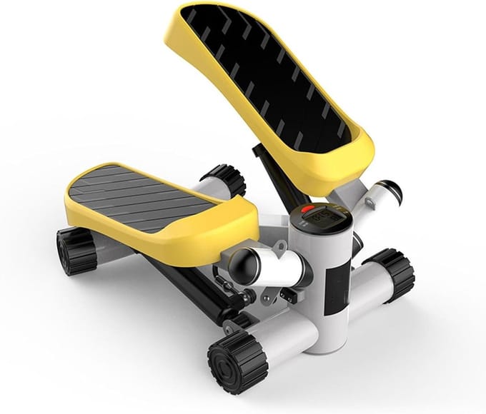 Mini Hometrainer - Onder Desk Fiets - Been Training - Stille Werking - 34 cm Breed - Geel