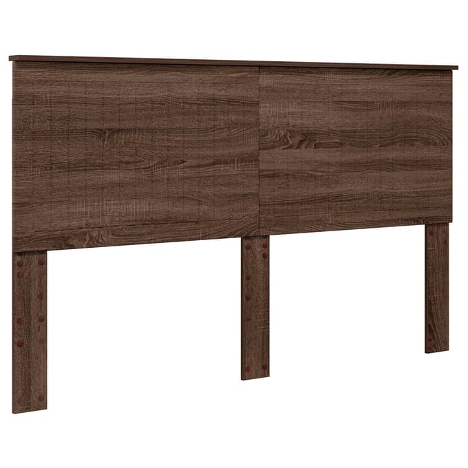 vidaXL Hoofdbord Bruin Eiken Bewerkt hout