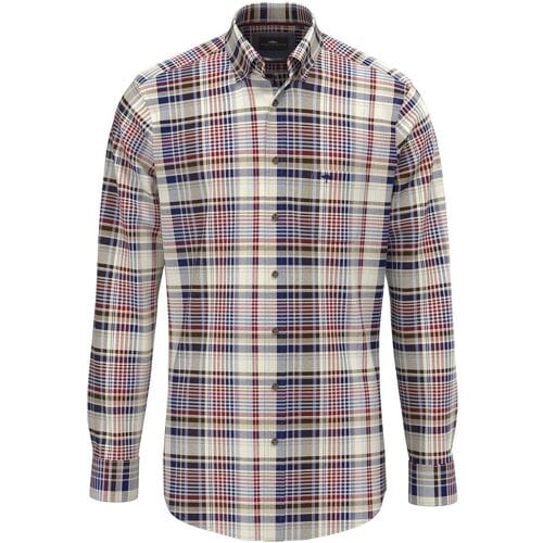 Fynch-Hatton Overhemd Colorful Flannel Multi Check Garnet Red-Multi / male