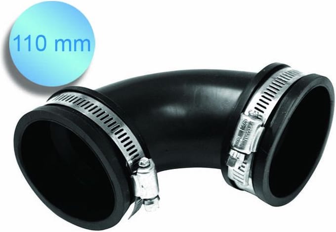 Aquaking Pipeconx Rubberen Knie 110 mm - Rubber - PVC - Koppeling