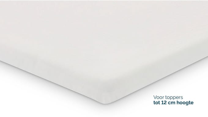 B Bright Hoeslaken Extra Verkoelend topper - 160 x 200/210 cm - wit