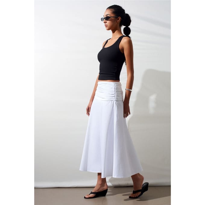 Hoge Taille A-Lijn Midi Rok