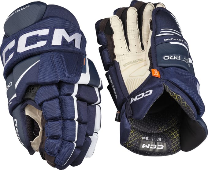 CCM - Tacks XF Pro - IJshockeyhandschoenen - Kinderen - Blauw - Wit - 11