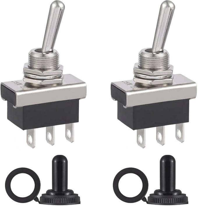 Tuimelschakelaar 12V 25A SPDT Waterdicht ON-ON (Set van 2)