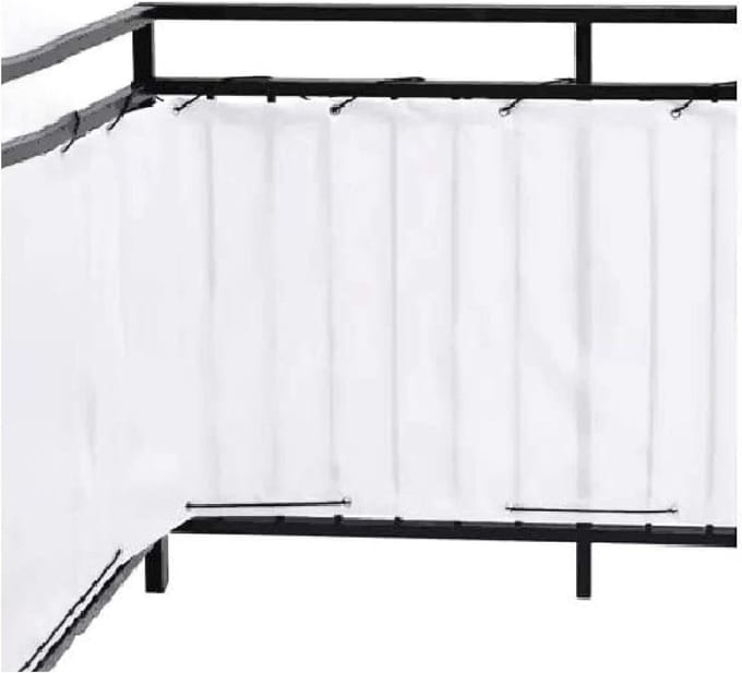 Balkonscherm - Privacydoek Tuin - Privacy Creëren - UV-bestendig HDPE - Diverse Maten - Wit