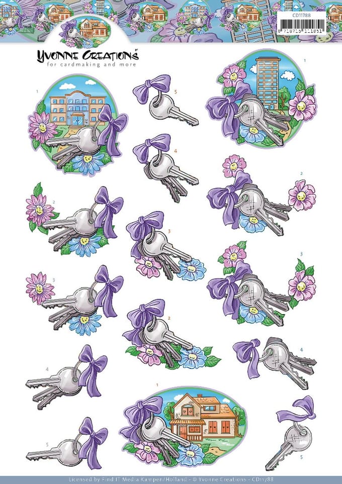 3D Cutting Sheet - Yvonne Creations - New House 1 stuks