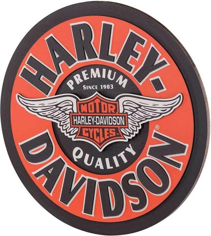 Harley-Davidson Winged Logo Wandbord