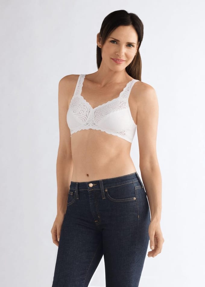 Amoena Prothese Bh Zonder Beugel Jasmin SB Wit - maat EU 85B / FR 100B