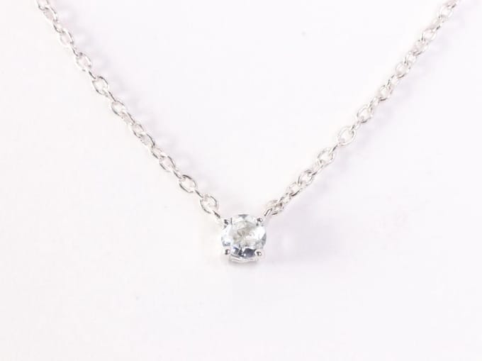 Fijne zilveren anker ketting met bergkristal