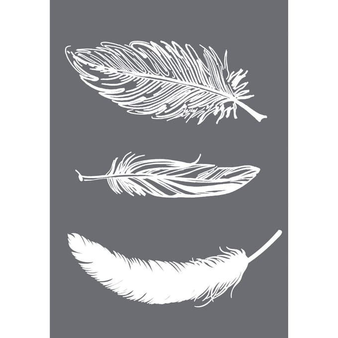 Sjabloon "Feather Trio" met Scraper