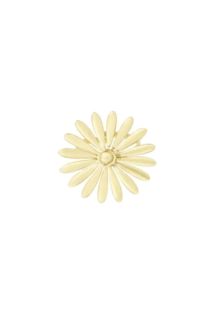 Yehwang - Ring Bloem - Stainless Steel - One Size - Goudkleurig - Musthave