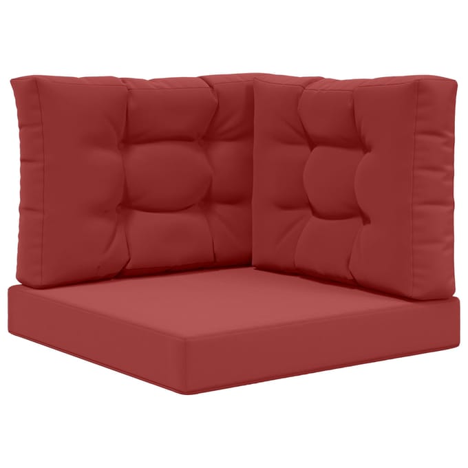 vidaXL - Buitenbankkussen - Polyester - Wijnrood - 60 - x - 60 - cm