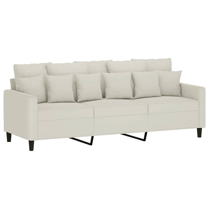 vidaXL - 4-delige - Loungeset - met - kussens - fluweel - crèmekleurig
